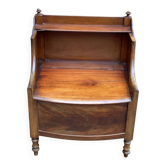 19th century Georgian bedside table in solid mahogany wood
