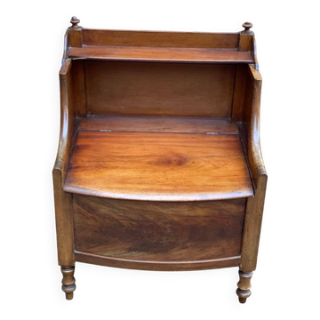 Table de chevet géorgienne en bois massif mahogany du 19ème