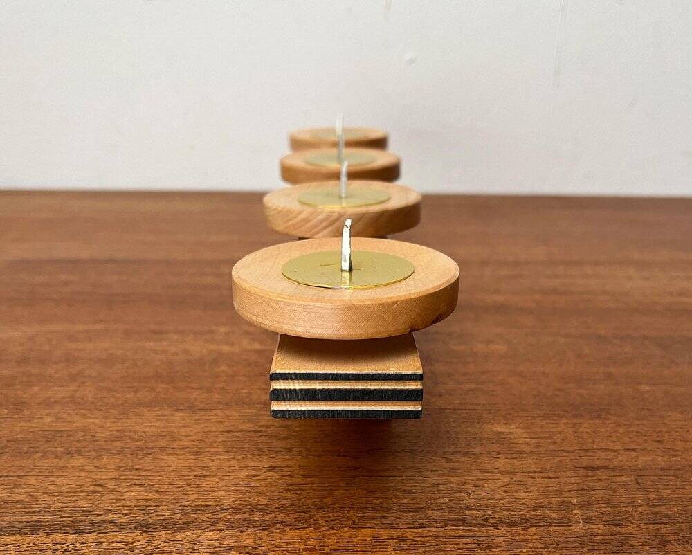 Mid-century wooden candlestick, 1960s