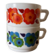 Duo de tasses arcopal vintage années 80, motif Lotus