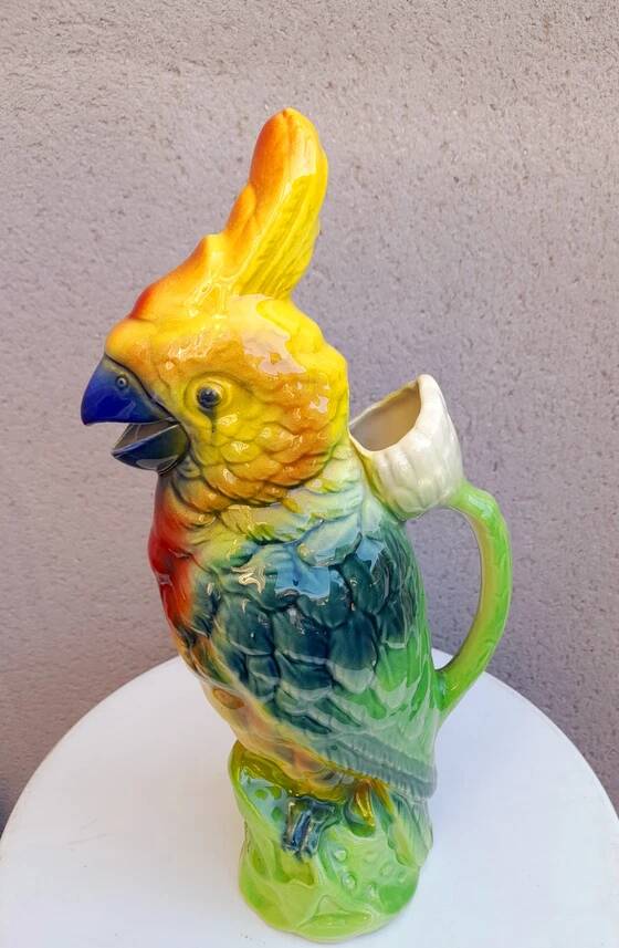 St Clément slip parrot pitcher, 1950