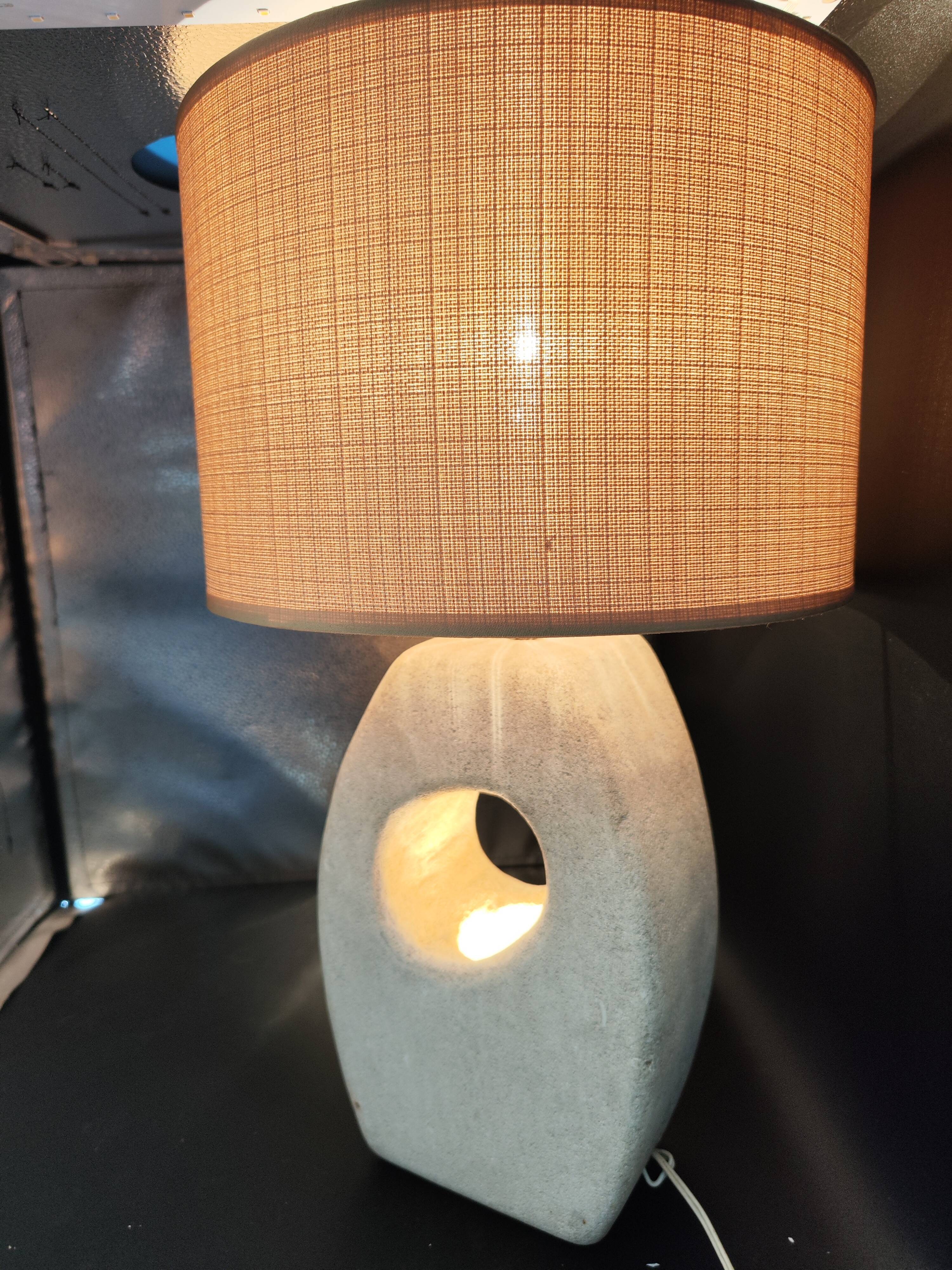 Albert Tormos brutalist stone lamp of Luberon circa 50/70