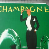 Vve A Devaux champagne advertising plate