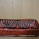 Oriental soap dish in red ceramic