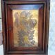 Antique wooden and brass bathroom cabinet 40/50s