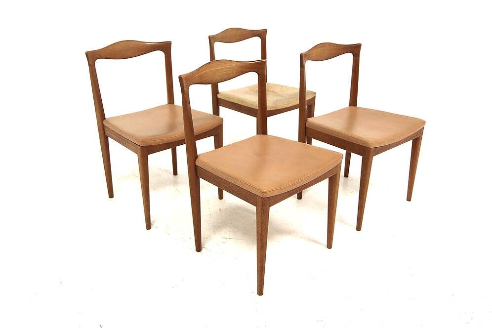 Set of 4 Scandinavian teak chairs, Karl Erik Ekselius, JOC, Sweden, 1960