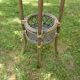 Side table in rattan and bamboo