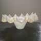 Abat jour dentelle opaline blanc/beige dentelé monte/baisse 30/40'