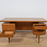 Mid-Century Freestanding Teak Desk, Denmark, 1960s