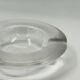 Cendrier vintage en verre texturé effet lin, large bord