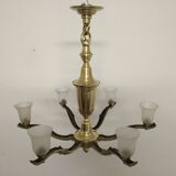 Art Deco bronze chandelier circa 1930