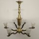 Art Deco bronze chandelier circa 1930