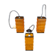 Set of 3 suspensions from the 70s in orange plastic diamond tips