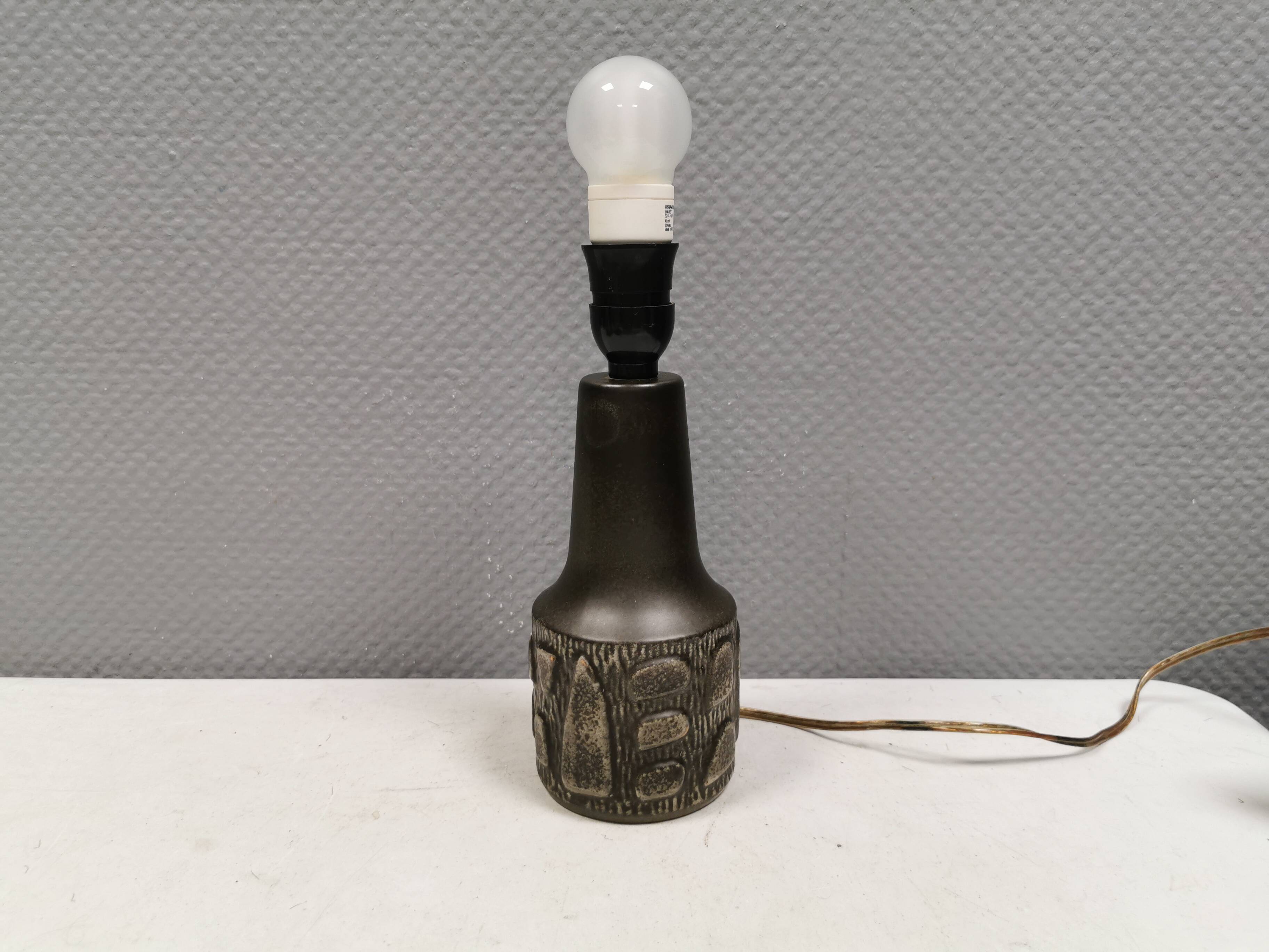 Ceramic table lamp from Danish Johgus, 1970s–80s.