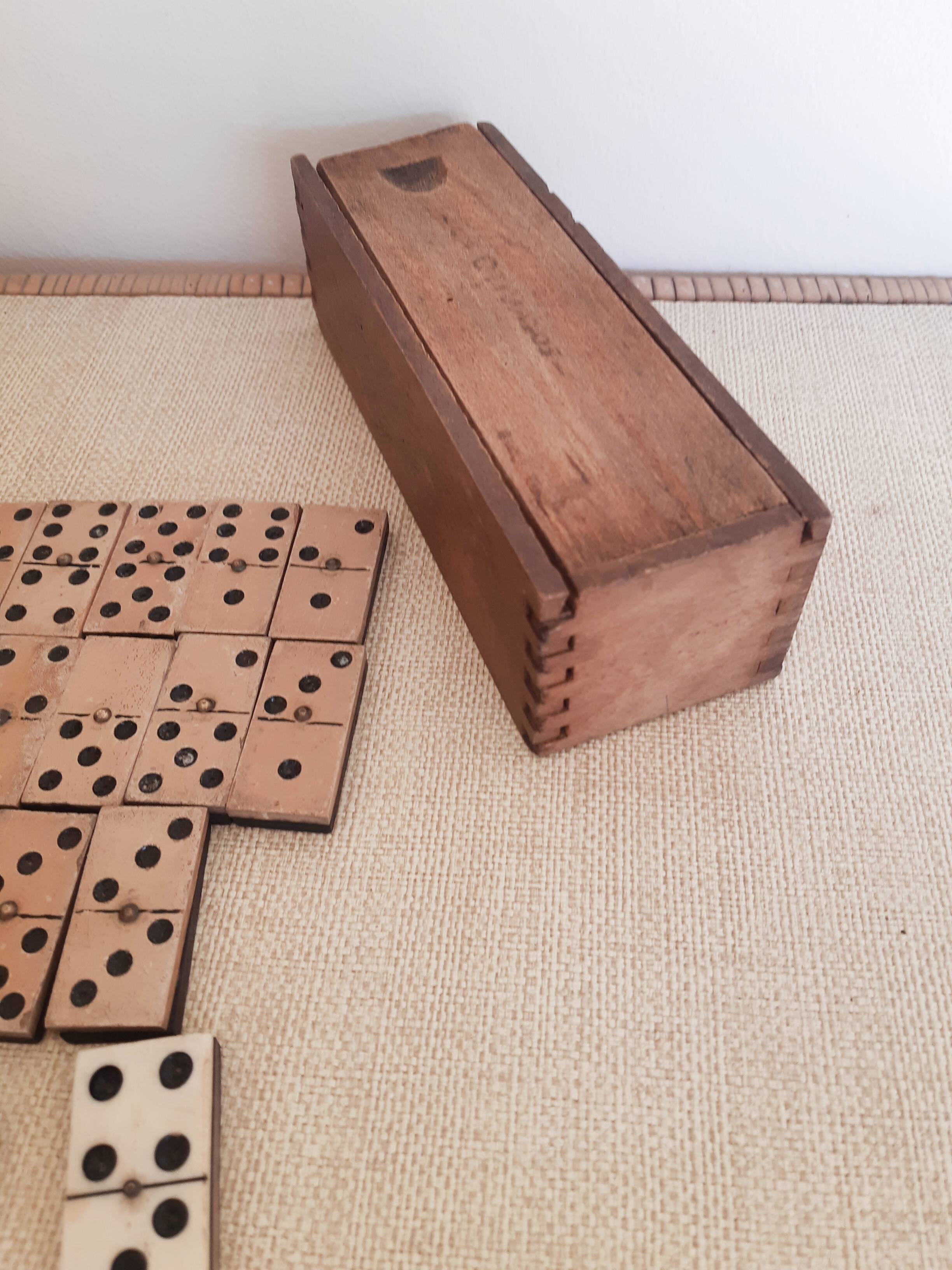 Old wooden domino game