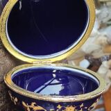 Old Large Egg Porcelain Jewelry Box Set