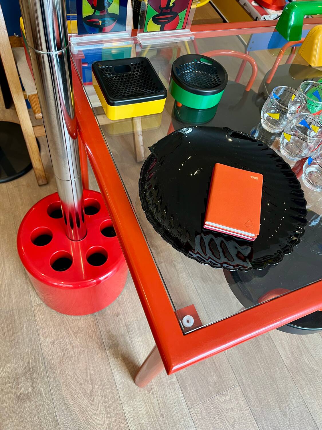 Table and stools, Italy, 1980s