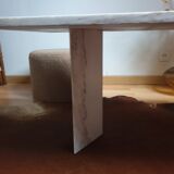 Vintage Carrara marble coffee table