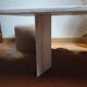 Table basse vintage en marbre de carrare