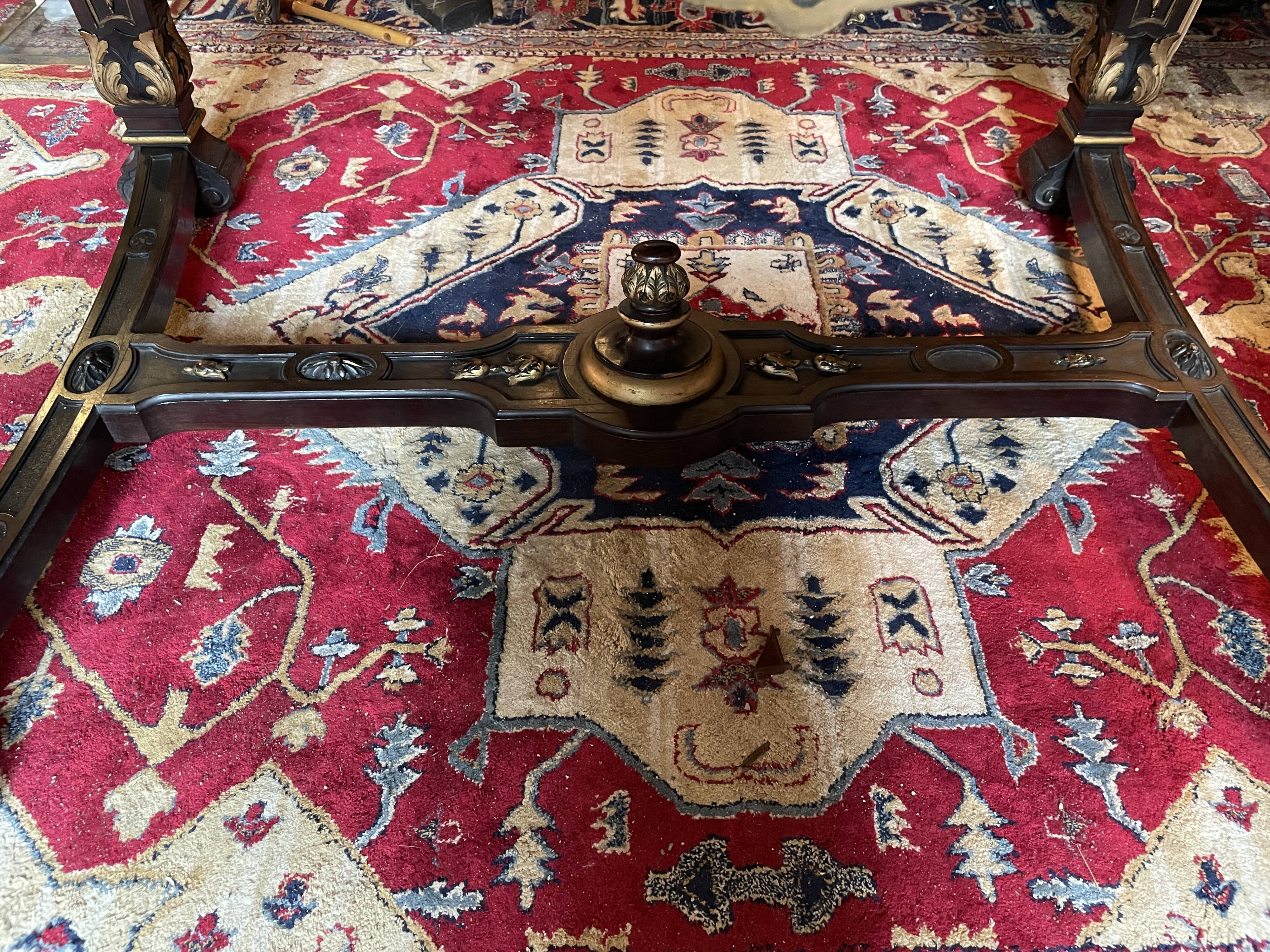 Middle table, to write in blackened and gilded wood, Napoleon III period
