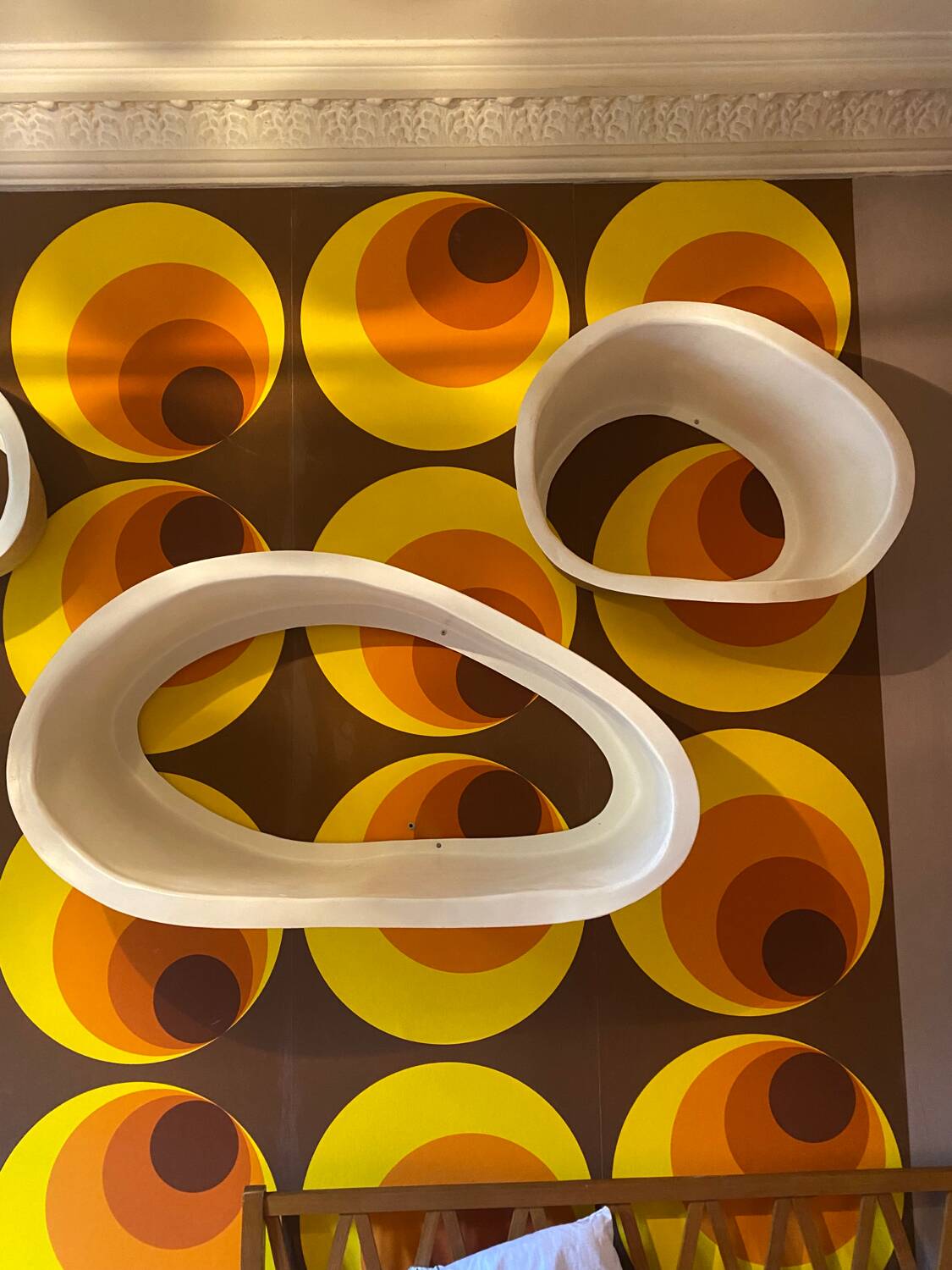 3 vintage ovoid shelves