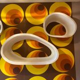 3 vintage ovoid shelves