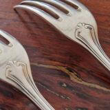 Christofle - Set of 2 Marot Bérain model dessert forks in silver-plated metal