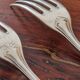 Christofle - Set of 2 Marot Bérain model dessert forks in silver-plated metal