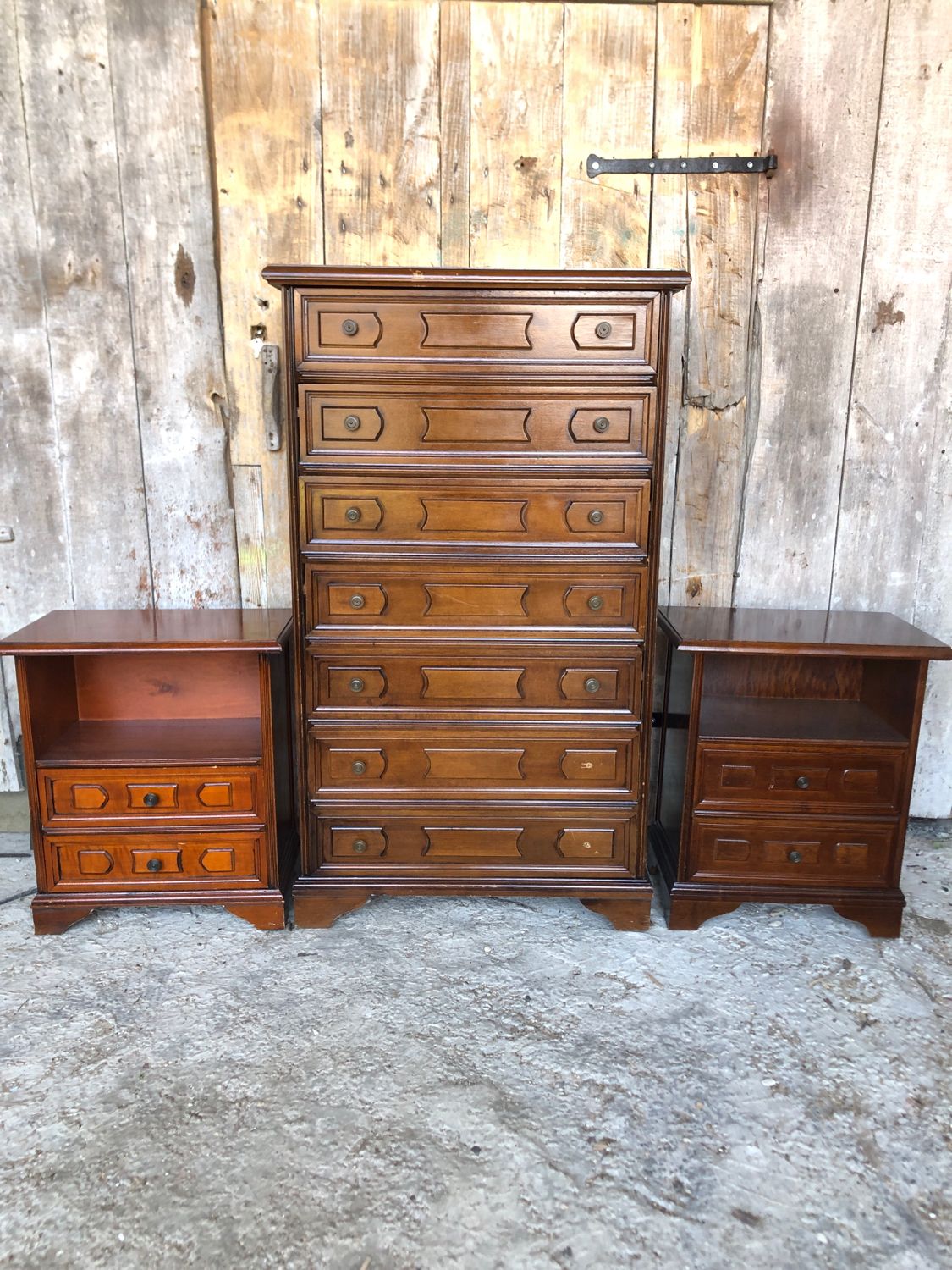 Chest of drawers and bedside tables
