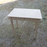 Table de toilette ancienne patine beige