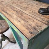 Industrial workbench, work table, desk green