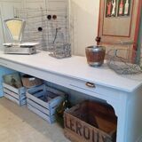 Comptoir d'épicerie 245 cm fin XIXème