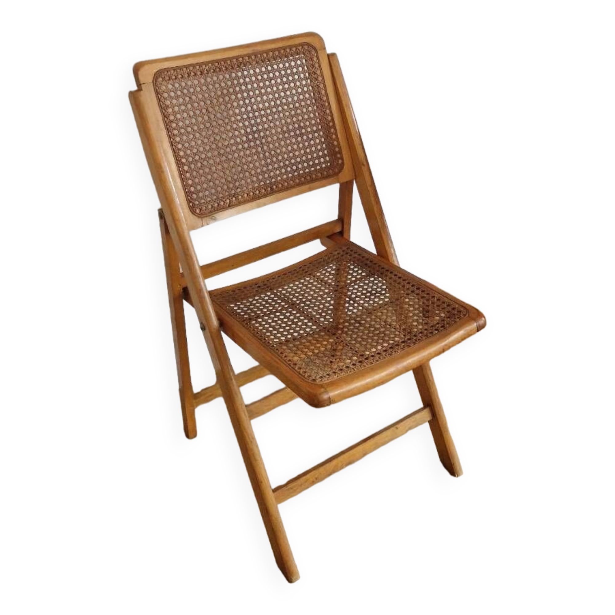 Cannage folding chair 1970