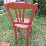 5 wooden bistro chairs