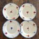 4 earthenware dessert plates “Mary Lou” Digoin Sarreguemines