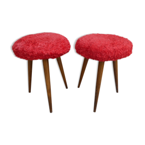 Paire de tabourets tripodes,