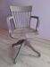 Swivel office chair in gray lacquered wood