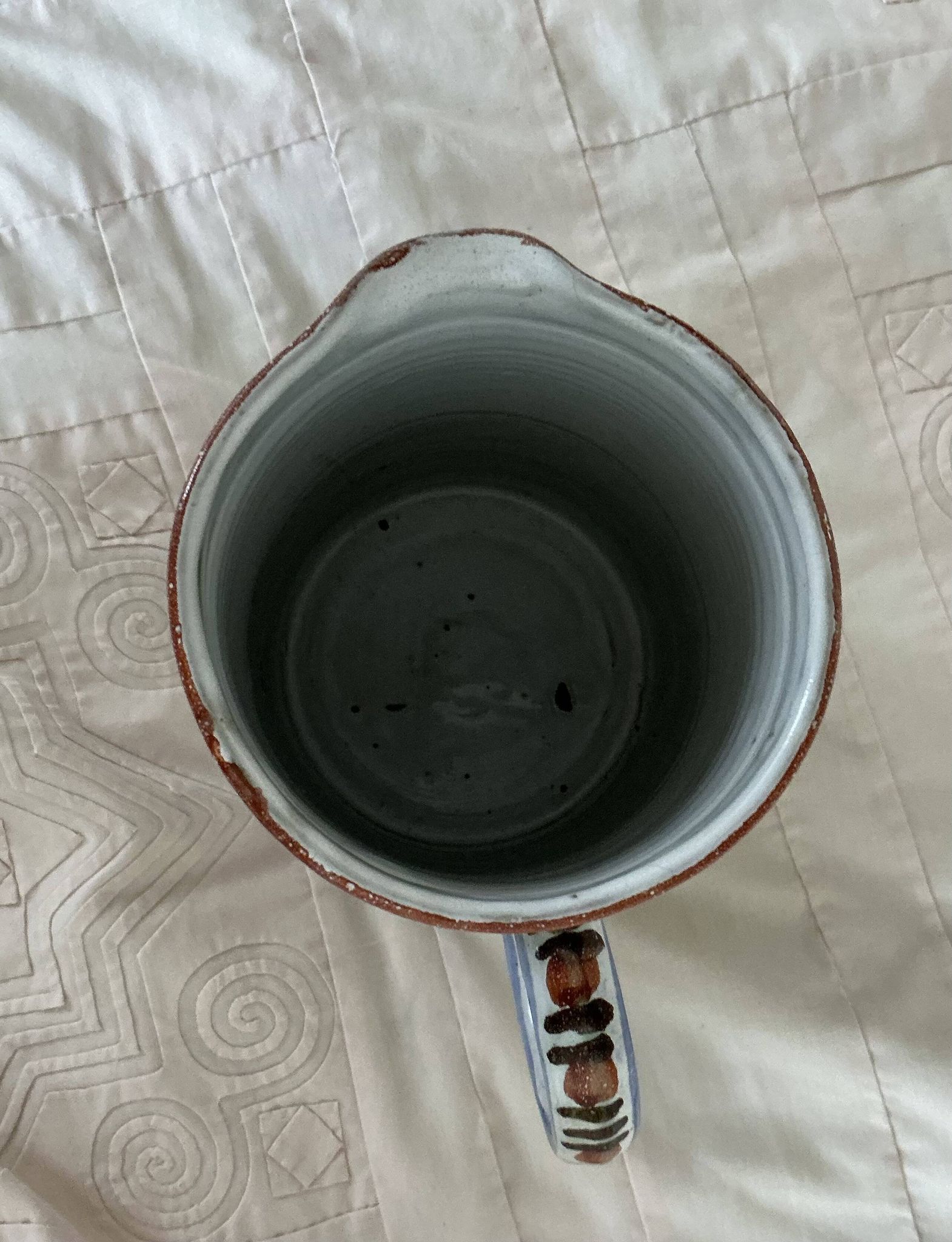 Coimbra ceramic pitcher, deer decor