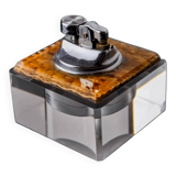 Lucite & rattan lighter, Christian Dior style, 1970s