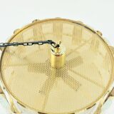 Mid-Century Scandinavian Brass and Glass Ceiling Light by C. Fagerlund for Orrefors, 1960s