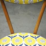 Blond wooden chair scandinavian style of the 1960s