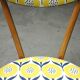 Blonde wooden chair in Scandinavian style from the 1960s.