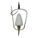 Arlus chandelier/pendant light, opaline glass and brass, 1950s or 60s, vintage