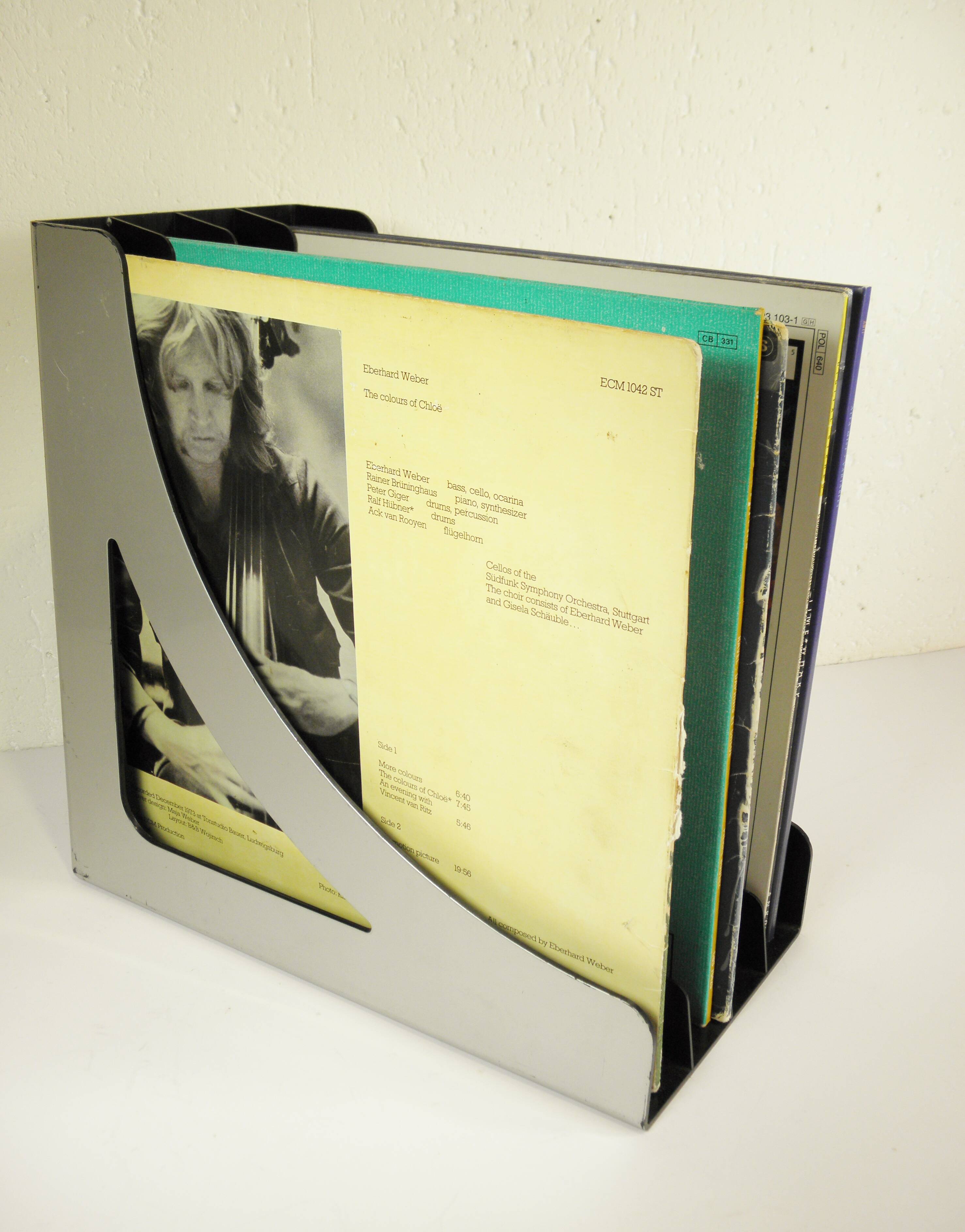 33 rpm vinyl record rack. 1970s design