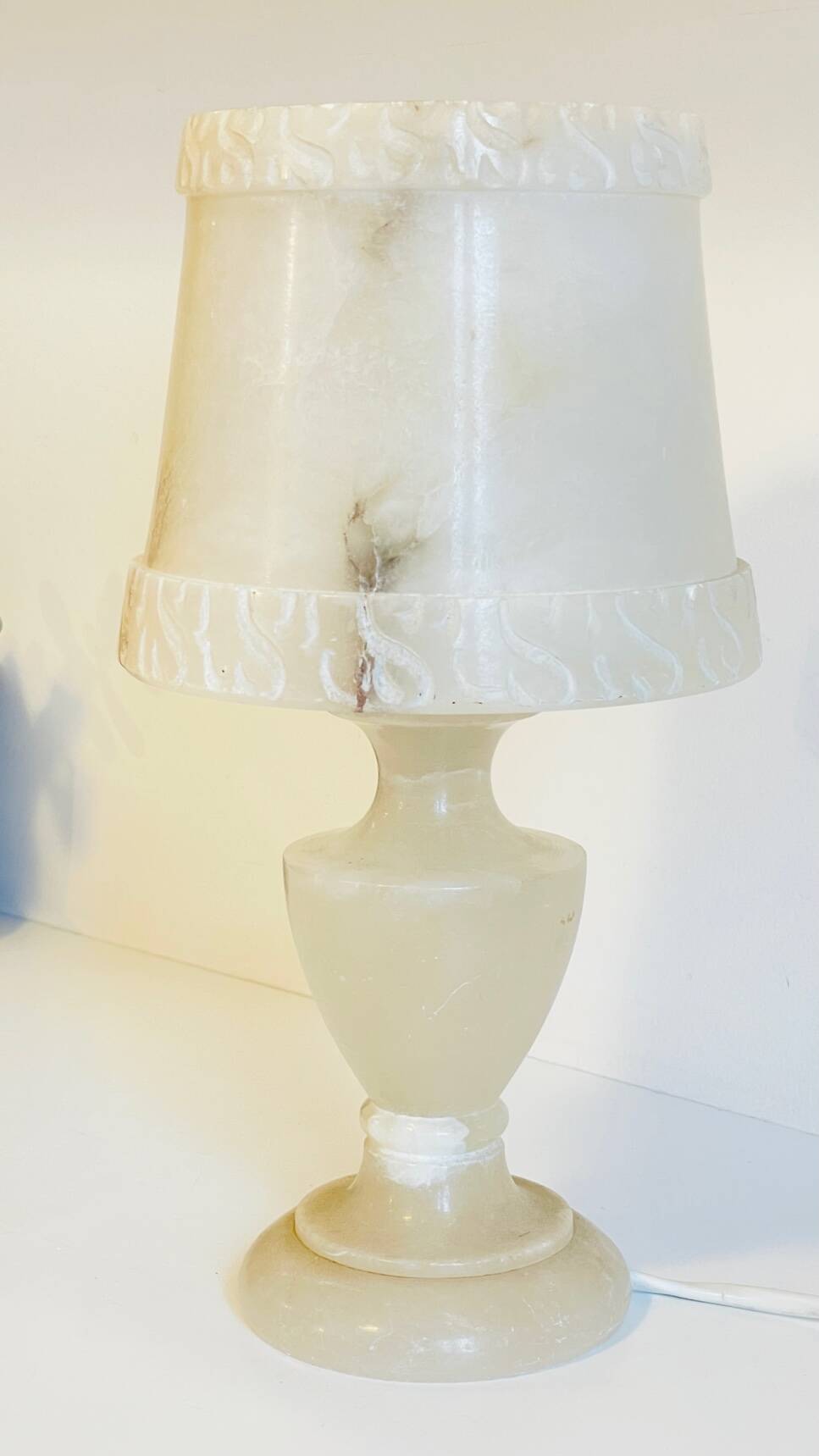 ALABASTER Marble Lamp 1970s