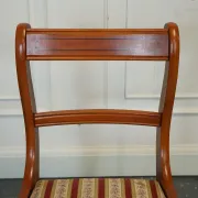 Vintage Yew Wood Dining Chairs, Set of 8