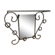 Metal coat/hat and mirror