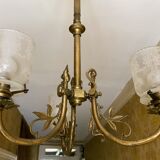 Ancien lustre à gaz transformé