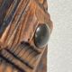 Midcentury brutalist handmade wooden mirror, Belgium 1960s
