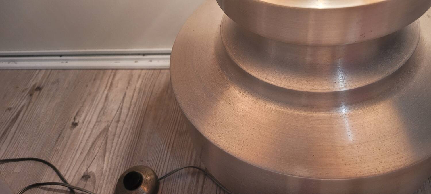 Vintage aluminum table lamp
